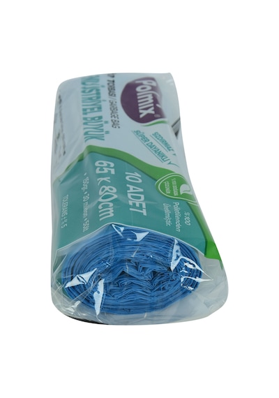 Polmix Çöp Torbası Büyük Boy Mavi 10'lu 65 x 80 CM 150 G