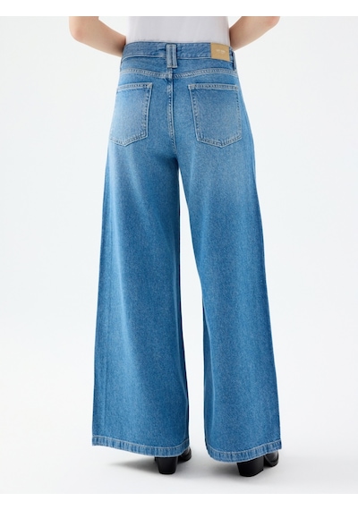 Palazzo Palazzo Fıt Kadın Pantolon Denim
