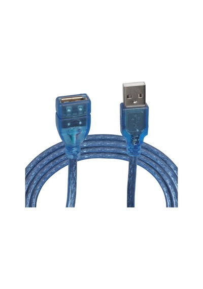 Lexroo Şeffaf/mavi 5 Metre Usb 2.0 Uzatma Kablosu Standart