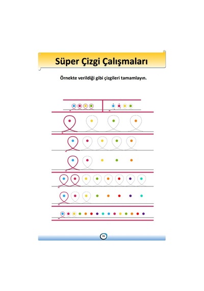 Okul Öncesi Süper Çizgi Çalışması Kitabı