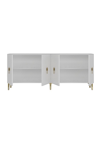 Ka1812bg Salkım Konsol ,tv Sehpası Beyaz-gold 180cm