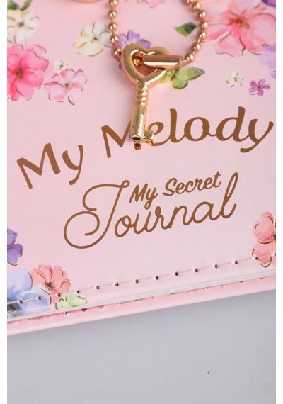 X Dekomus Lisanslı My Melody Dreamy Secret Garden A6 Kilitli Hatıra Defteri & 3d Uçlu Kalem Seti Altın