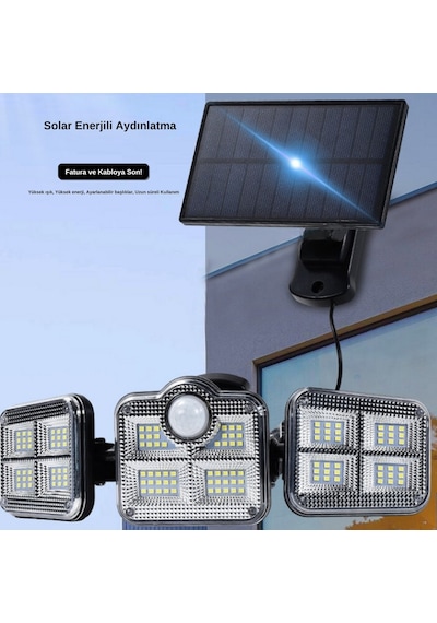 Hangast Solar Güneş Enerjili 122ledli Hareket Sensörlü Aydınlatm