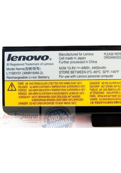 Lenovo Uyumlu L11S6Y01 3Inr19/65-2 Batarya Pili Battery Akü