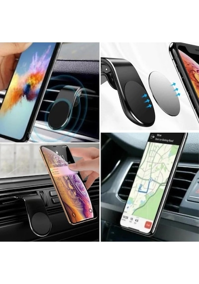 Buffer Havalanndırma Izgarasına Takılabilen Mandallı Mıknatıslı Oto Araç Içi Manyetik Telefon Tutucu Belirtilmemis