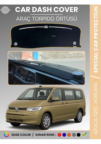 Volkswagen Transporter T7 2021+ Torpido Örtüsü Ön Göğüs Koruma Torpido Koruma Tam Uyum Uv Koruma - 955 Stiloto