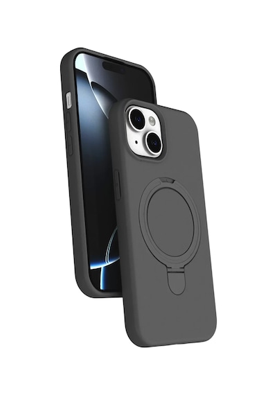Newface Apple İphone 15 Plus Regal Magsafe Standlı Kapak - Titan Gri