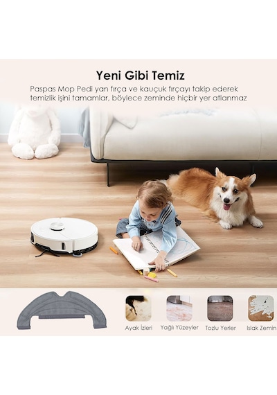 Dreame D10 Plus İle Uyumlu Robot Süpürge Mop Pedi / Bezi 2 Adet