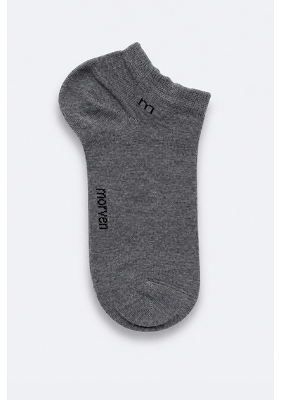 Morven Erkek Gri Bambu Düz Desen Patik Çorap 26yc019001100 Gri