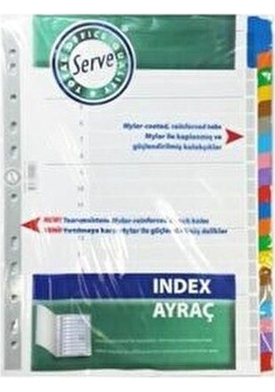 Serve Seperatör 20 Renkli Kağıt A4 SV 5526K