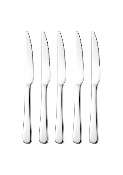 1010 Çelik 5 Adet 23 Cm Parlak Silver Sofra Yemek Bıçağı Cin795by-5 Gri