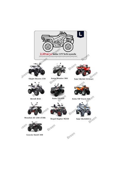 Siyah Atv Brandası, L Beden, Koruma Örtüsü, Dayanıklı, Su Geçirmez, Güneşten Korur