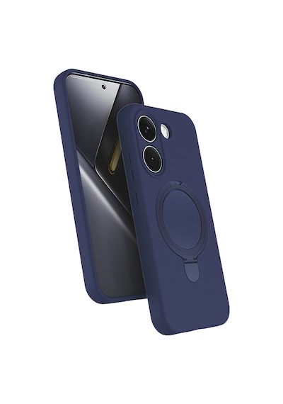 Teleplus Xiaomi Poco X8 Pro Kılıf Samara Yüzüklü Manyetik Araç Tutucu Kılıf Lacivert