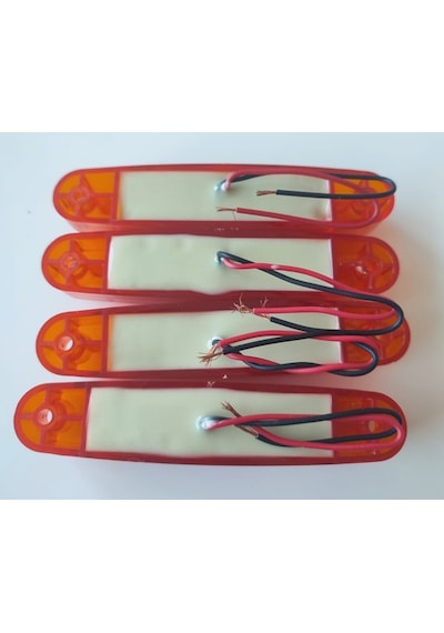 4 Adet Kalın Neon Led Lamba Turuncu 12-24 Volt