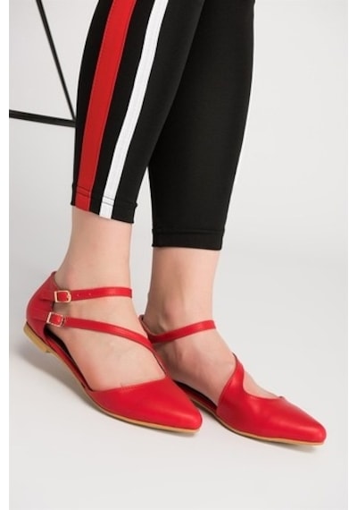 Fox Shoes Kırmızı Kadın Babet D726016909