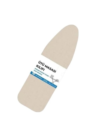 Ütü Masası Örtüsü Kılıfı 138x48cm Ayarlanabilir Ipli Kılıf Bezi Krem Diğer