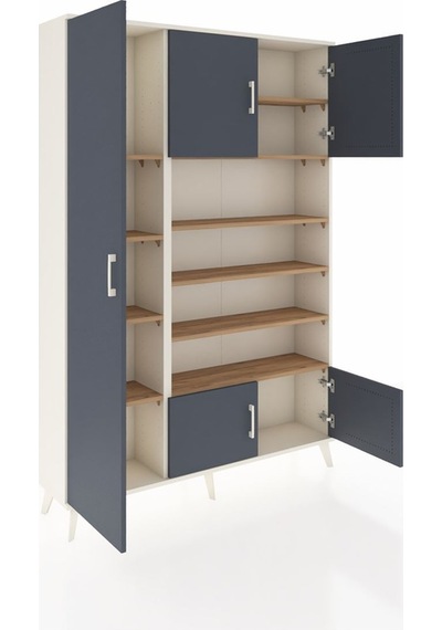 Arges Dolap 10 Raflı 5 Kapaklı 132x30x195 Aytaşı-antrasit/çam Aytaşı Arges Dolap 10 Raflı 5 Kapaklı 132x30x195 Aytaşı-antrasit/çam Aytaşı