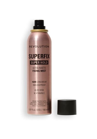Makeup Revolution, Super Fix Misting Spray, Fissante Sprey Makyaj Malzemesi, Finish Opaco, Lunga Tenuta, Arricchito Con Vitamin E, 150 Ml Belirtilmemiş
