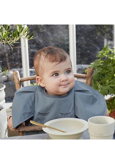 Cool Sugeçirmez Iskandinav Tarz Mama Önlüğü Details Gri