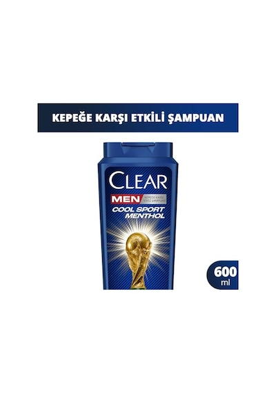 Clear Men Erkek Şampuan Cool Sport Menthol Kepeğe Karşı Etkili 600 Ml