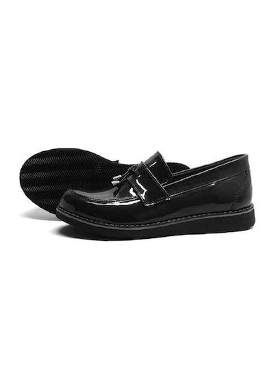 Siyah Rugan Loafer Çocuk Okul Ayakkabısı