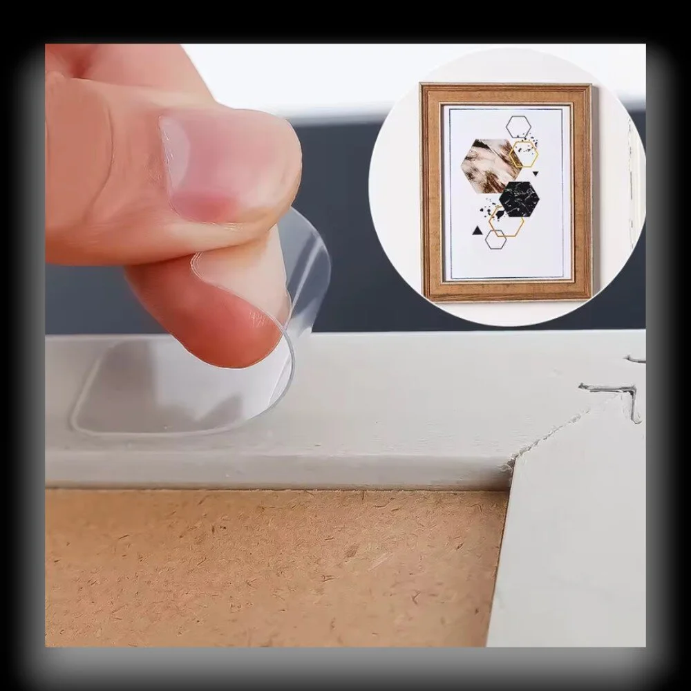 60 Lı Güçlü Şeffaf Çift Taraflı Monte Bant Seti Çok Amaçlı Yapıştırıcı Çözüm 1 X 4 Cm