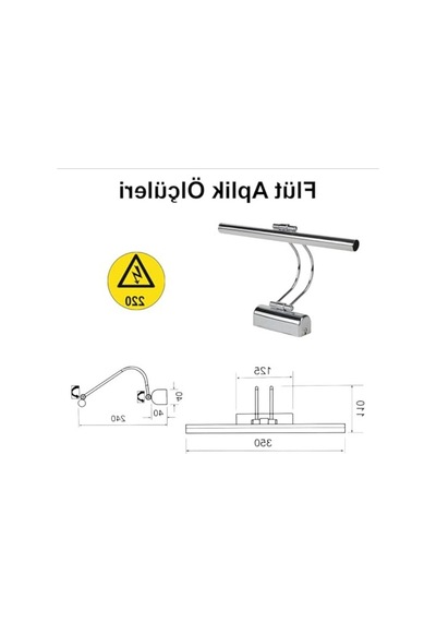 35 Cm Flüt Led Aplik, Modern Aydınlatma Çözümü 10 Parça Siyah
