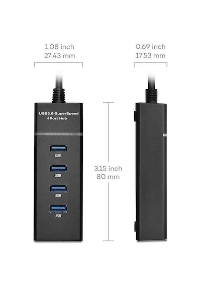 Alfais Zey Alfais 4360 4 Port Usb 3.0 Çoğaltıcı Çoklayıcı Hub Adaptör Switch