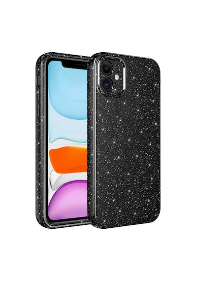 Apple iPhone Uyumlu 12 Kılıf Kamera Korumalı Simli Silikon Üstün Koruma Pazarplus Mor