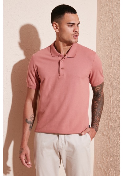 Buratti Pamuklu Regular Fit Düğmeli Polo Yaka 3'Lü Paket Erkek T Shirt 5902127S3 Beyaz-Gül-Vizon