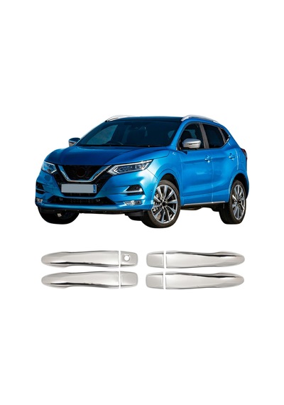 Nissan Qashqai Uyumlu 2014 Ve Üzeri Krom Kapı Kolu 4 Kapı Sensörsüz Paslanmaz Çelik