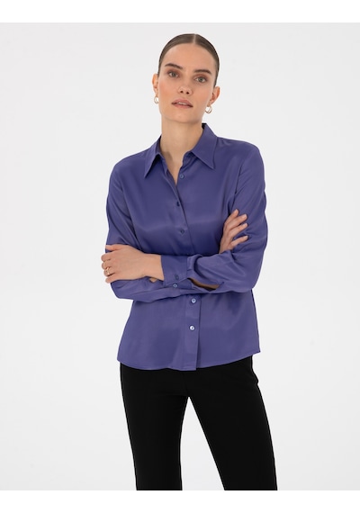 Pierre Cardin Kadın Mor Gömlek Desenli 50318229-vr038 Mor