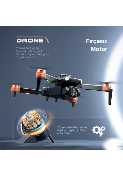 Piha S119 Drone Fırçasız Motor 2 Batarya & 30 Dakika Uçuş 1080P HD Kamera Engelden Kaçınma