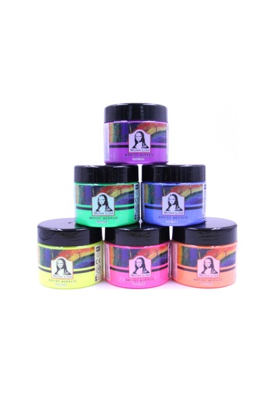 Mona Lisa Akrilik 6 Neon Renk X 125 Ml Çok Renkli