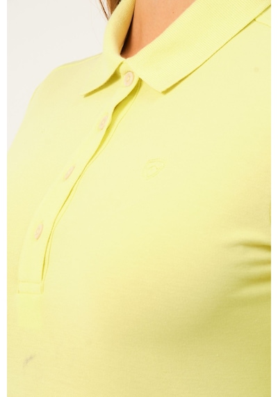 Msw Kadın Uzun Kollu Regular Fit Polo Yaka T-shirt Sarı