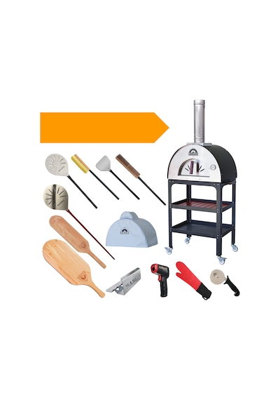 Barba Fl-46 Sehpalı Bahçe Fırını Profesyonel Paket Siyah