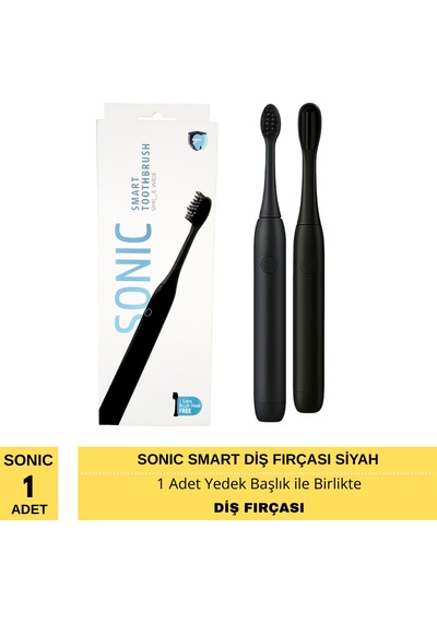 Sonic Smart Diş Fırçası Ve 1 Adet Yedek Başlık Siyah
