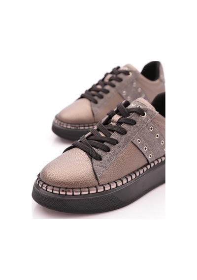 Dgn B07 Kadin Sneaker Ayakkabi Platin Süet