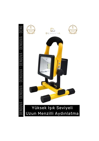 Projektör 30w Cob Led 2400 Lümen Ip44 Su Geçirmez Sos Modlu Taşınabilir Kamp Şarjlı Spot Lamba Proj