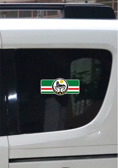 Çeçen Bayrak Color Sticker Etiket 17.5 X 7,5 Cm