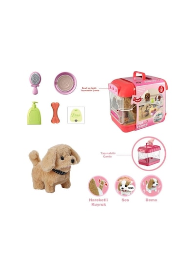 Nessiworld Jnd-6806 Hareketli Köpek Ve Işıklı Sesli Şeffaf Kafes Seti -vardem Oyuncak