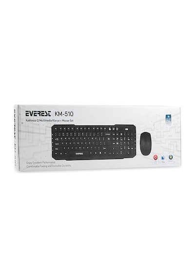 Everest KM-510 Kablosuz Q Multimedia Klavye Mouse Set
