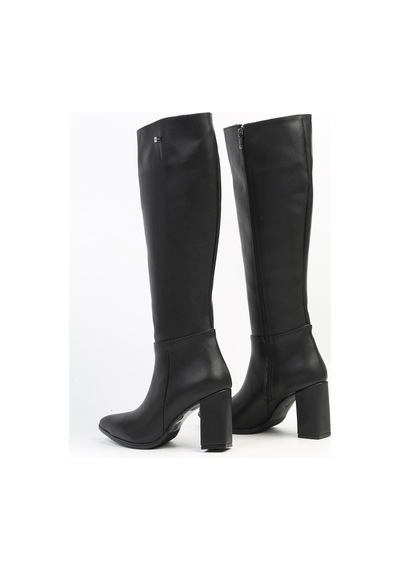 Pierre Cardin Pc-52427-3076 Siyah Cilt - Kadın Topuklu Çizme 001