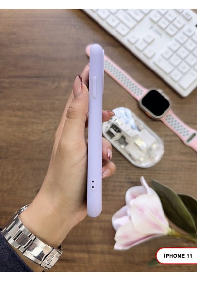 Apple iPhone 11 Uyumlu Kamera Korumalı Darbeye Dayanıklı Renk Atmayan Keep Silikon Kılıf Lila