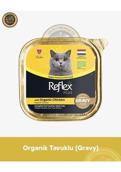 Reflex Plus Sos İçinde Organik Tavuklu Yetişkin Kedi Maması 3 85 G
