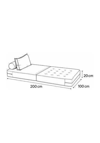 Reflekta Sünger Aktivite Koltuğu Katlanır Sünger Yatak Katlanır Koltuk 100 X 200 Cm. Sarı