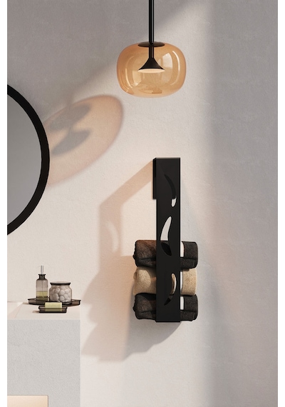Zift Unique Paslanmaz Çelik Yapışkanlı Havlu Düzenleyici-mat Siyah&inox Satine Seçenekli Modern Havluluk. Diğer