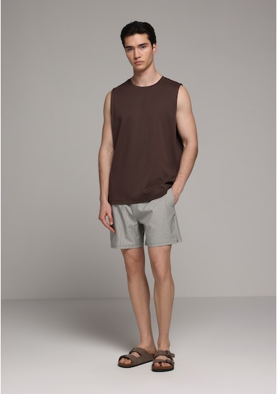 Colin's Colins Slim Fit Çizgili Erkek Antrasit Deniz Şortu Cl1079394 Q1.v1 Ant
