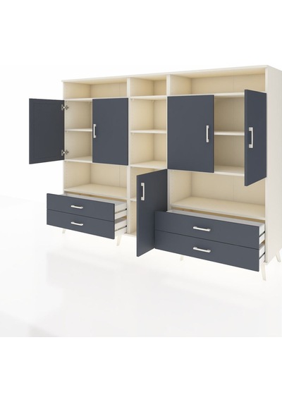 Hyperion Dolap 12 Raflı 4 Çekmeceli 5 Kapaklı 220x44x163 Aytaşı-a Aytaşı-antrasit Hyperion Dolap 12 Raflı 4 Çekmeceli 5 Kapaklı 220x44x163 Aytaşı-a Aytaşı-antrasit