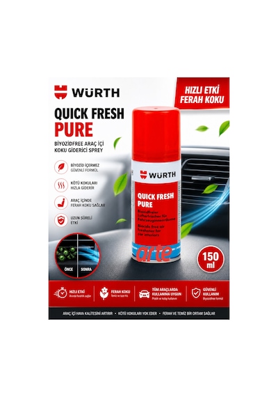 Quick Fresh Araç İçi Temizleyici Ve Kötü Koku Giderici 100 Ml Klima Ve Döşeme Ferahlatıcı Güncel Ürün